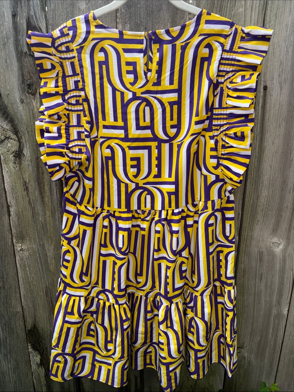 Michelle McDowell Everly LSU Dress Purple Gold Touchdown Women’s Size Medium - Picture 6 of 6